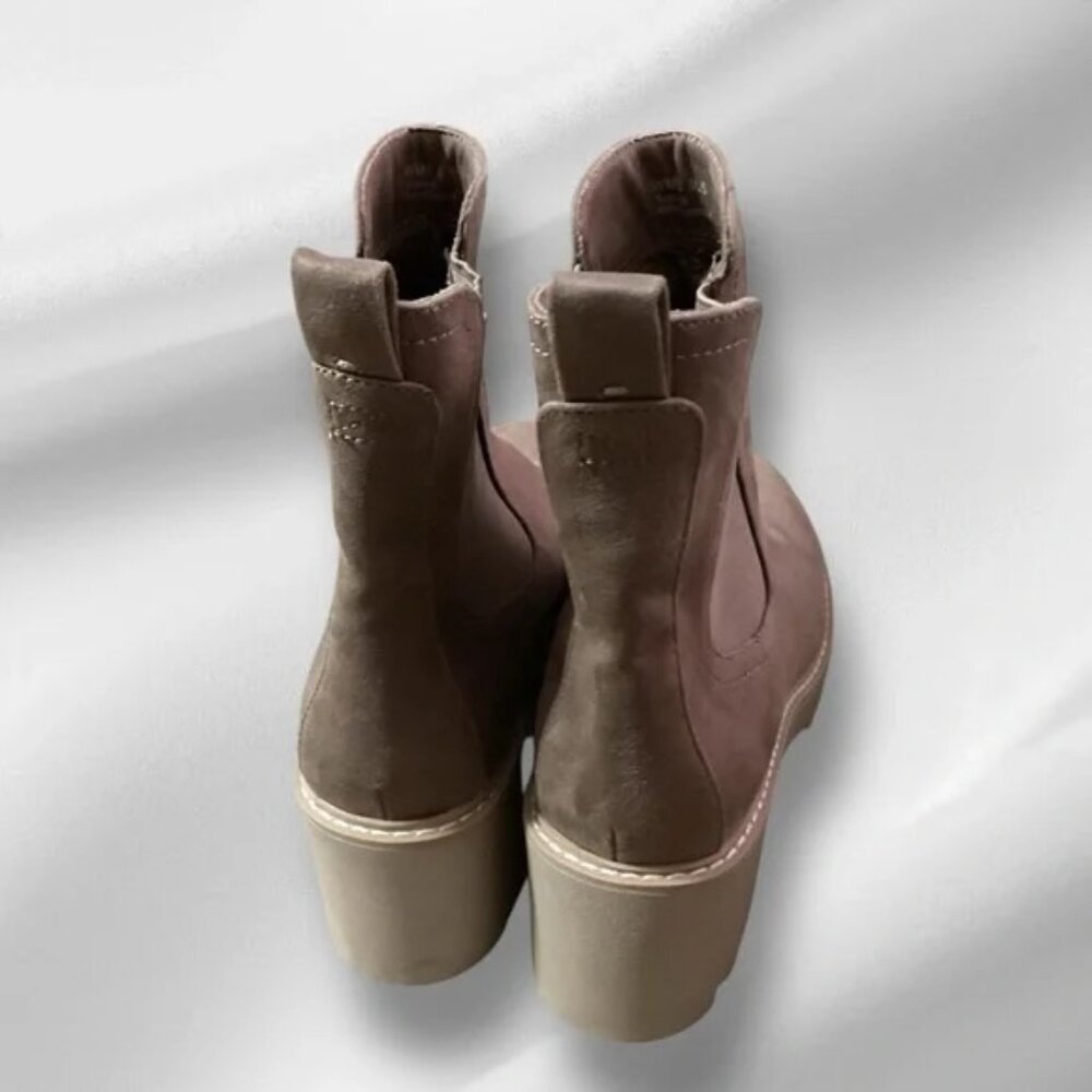 DV by DOLCE VITA 'Tobias' Truffle Faux Suede Chelsea Ankle Boots Booties Shoes - Picture 9 of 13